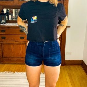 High waist Jean shorts